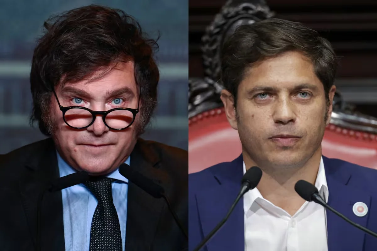 Javier Milei y Axel Kicillof.
