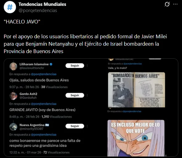 La frase “HACELO JAVO” se convirtió en tendencia en X