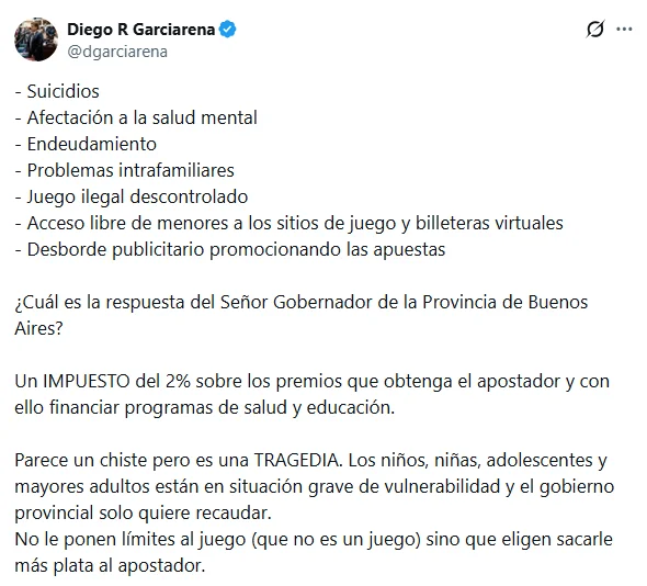 Garciarena en X.