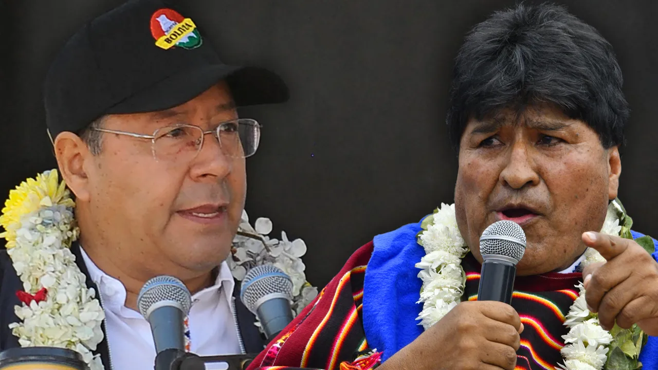 Luis Arce y Evo Morales.