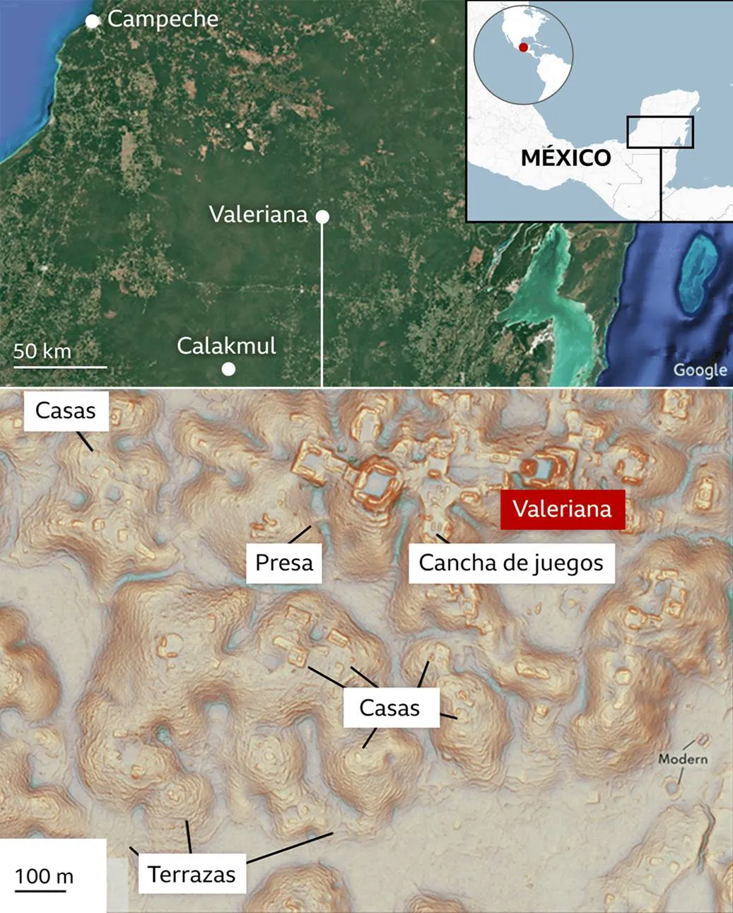 Descubren en México una gran ciudad maya oculta por la vegetación