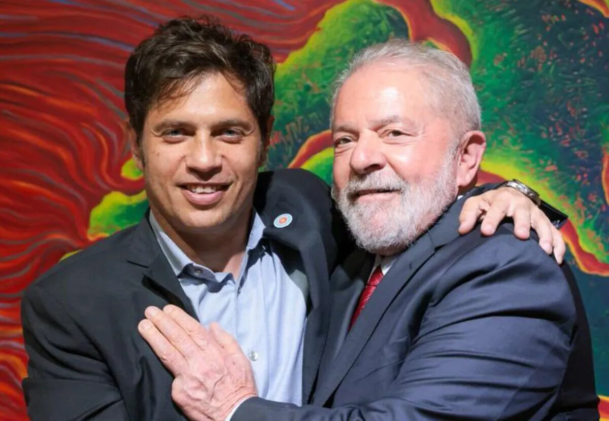 Axel Kicillof y Luiz Inácio Lula da Silva.
