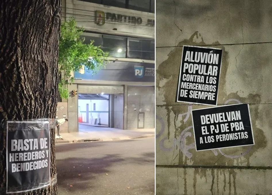 Afiches y reclamos: la interna caliente del PJ bonaerense