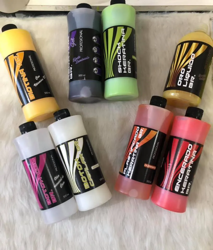 Productos de cuidado capilar de la marca BR
