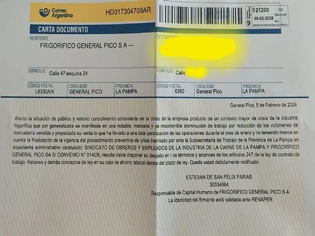 Casi 200 despidos en histórico frigorífico y plantas paralizadas