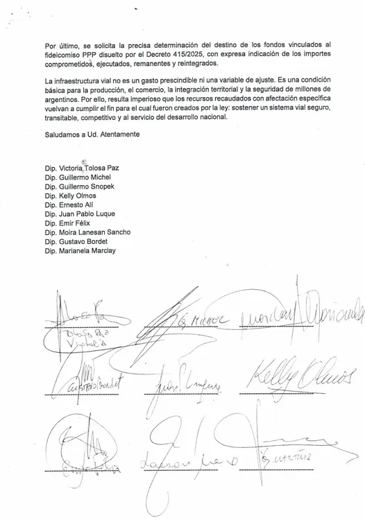 Pedido a Caputo de diputados UP