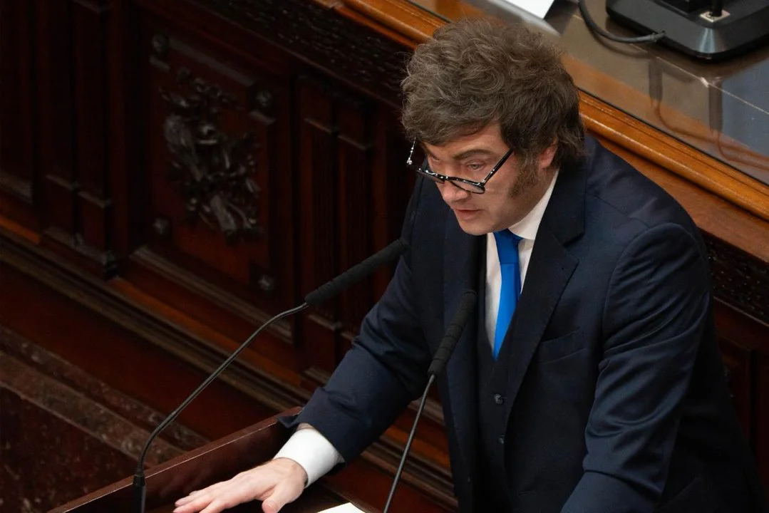 Javier Milei en el Congreso de la Nación.