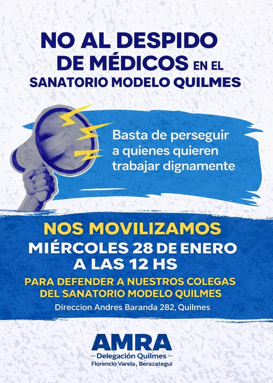 Despidos y protesta en el Sanatorio Modelo de Quilmes Despidos y protesta en el Sanatorio Modelo de Quilmes