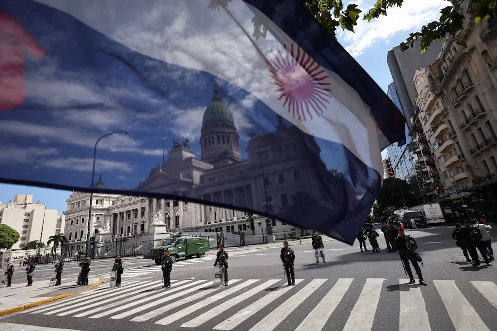 Congreso bandera Argentina
