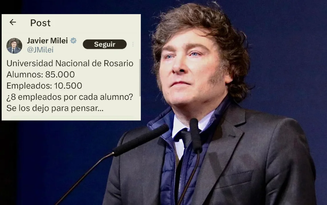 Error matemático en el posteo de Milei