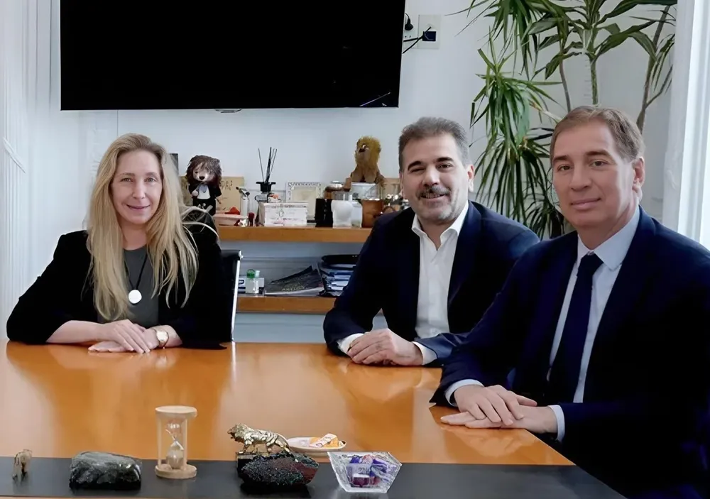 Karina Milei, Cristian Ritondo y Diego Santilli.