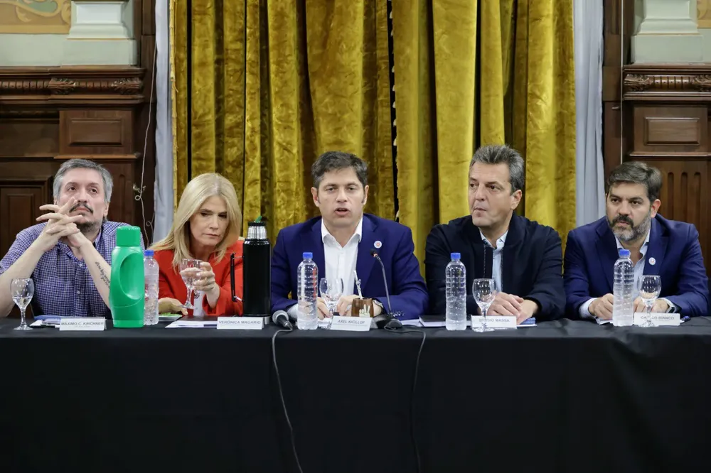 Partido Justicialista (PJ) bonaerense (Máximo, Magario, Kicillof, Massa y Bianco)