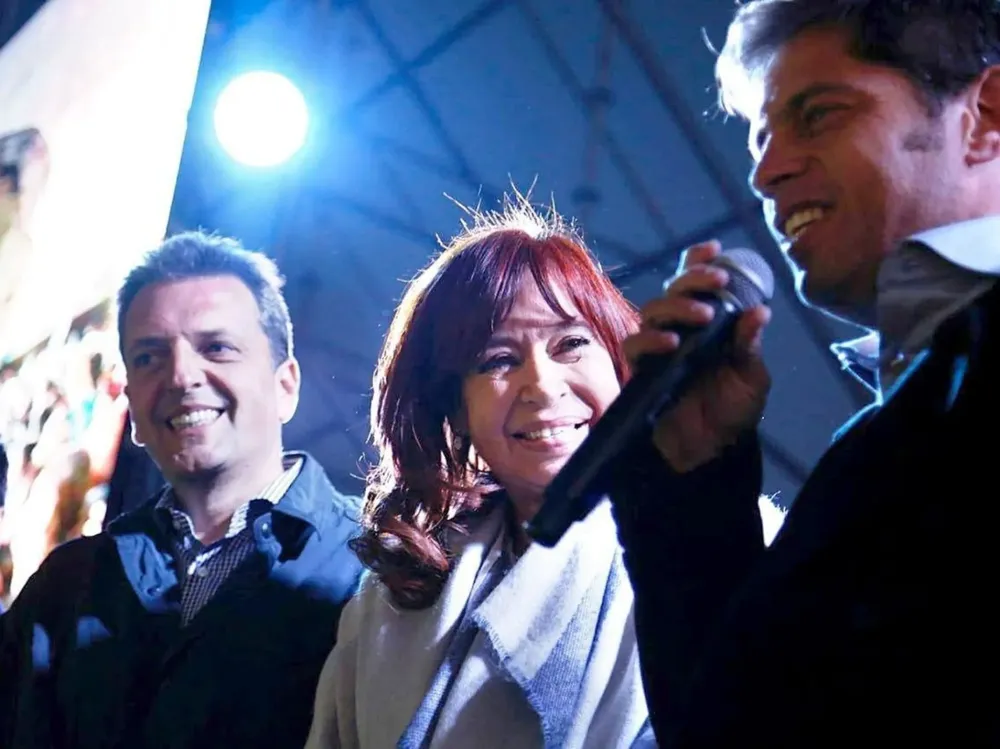 Sergio Massa, Cristina Fernández de Kirchner y Axel Kicillof