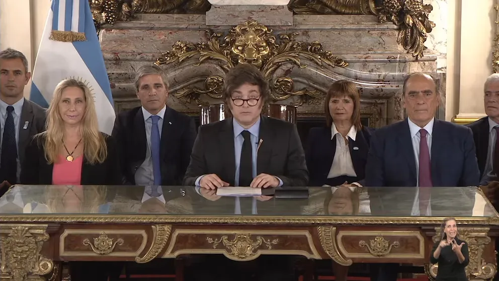 Gabinete Milei Cadena Nacional